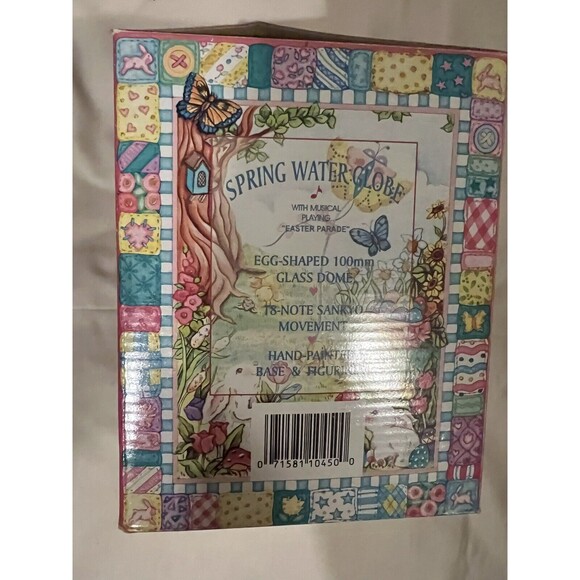 Easter Bunny Musical Snow Globe plays "Easter Parade” Tested And Work - Picture 9 of 9